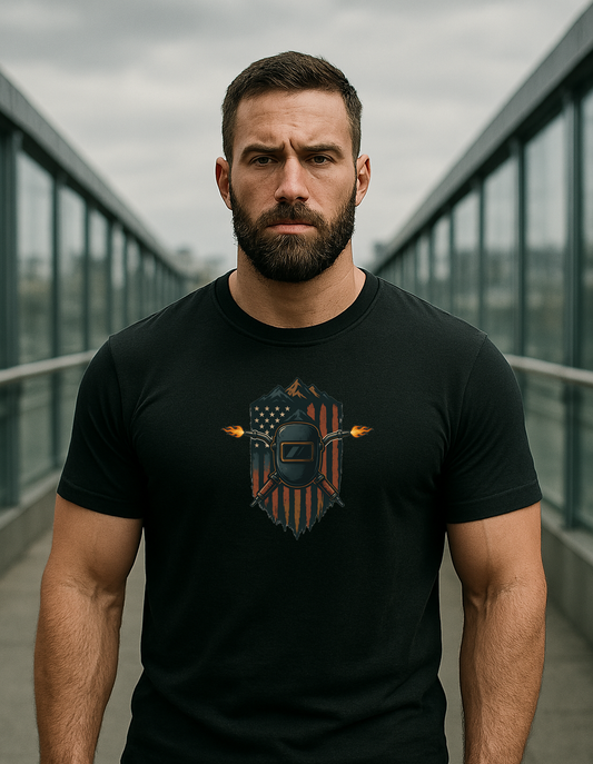 American-Built Welder Vintage Shield Tee